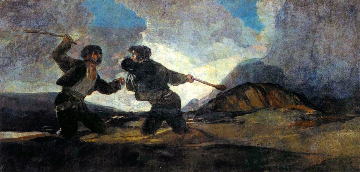 Bójka na kije, Francisco de Goya 